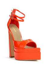 MARSHALL CHUNKY SANDAL IN RED ORANGE