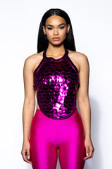 SCALES SLEEVELESS METALLIC TOP