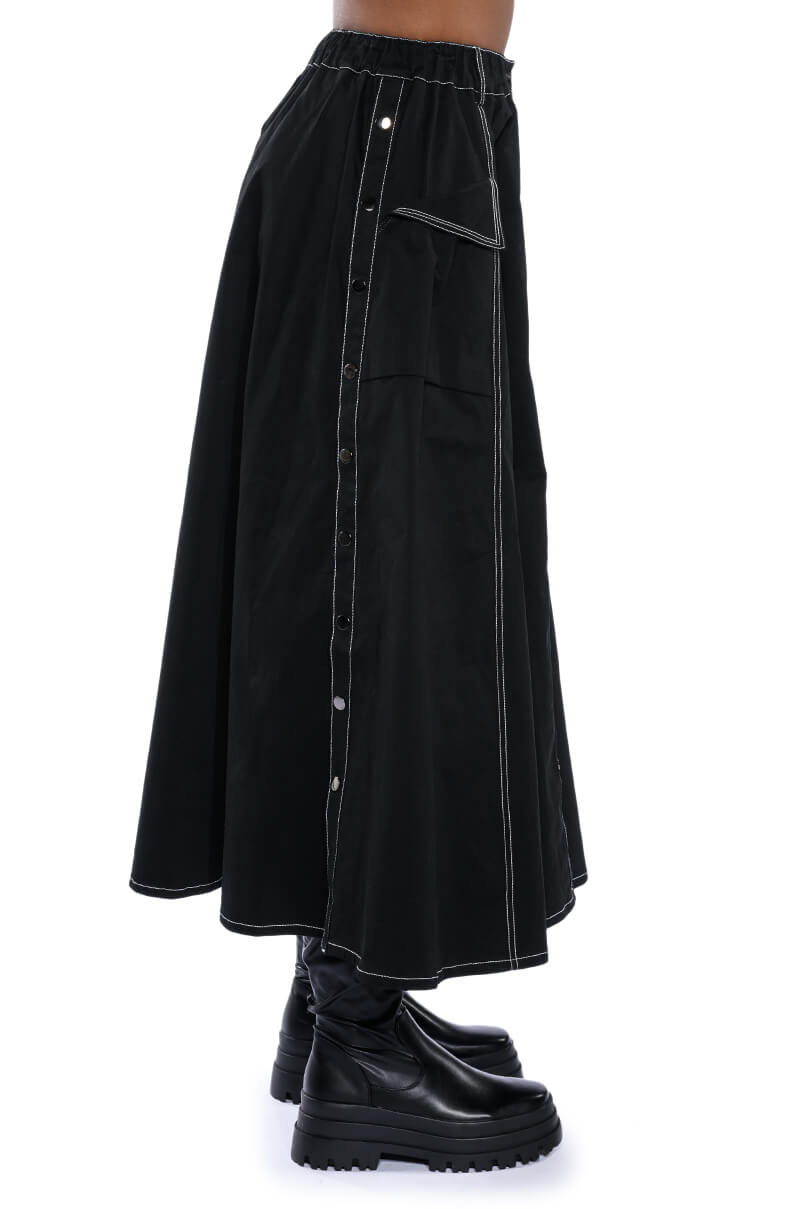 SECRET ADMIRER DENIM MAXI SKIRT
