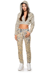 SERENA DESTRUCTION STRETCHY SKINNY JEANS MID RISE