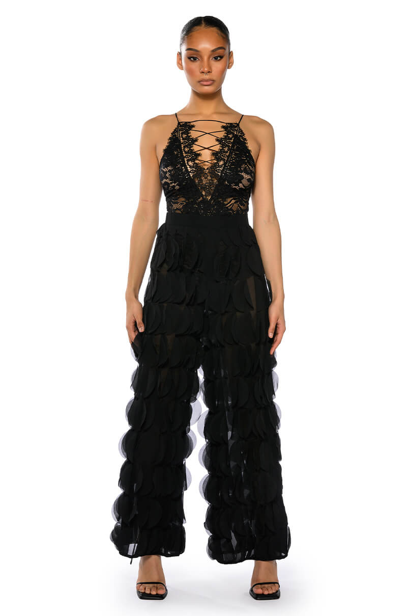 SEE ME SOMETIME CROSS FRONT LACE BODYSUIT