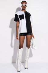 SEE YA LATER OVERSIZED RHINESTONE TSHIRT