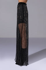 SELENA MESH WIDE LEG PANTS