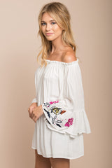 Chella Throwback Floral Tunic White