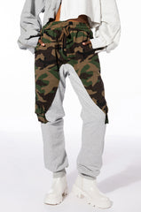 SELFISH HEART CAMO COLOR BLOCKED JOGGERS