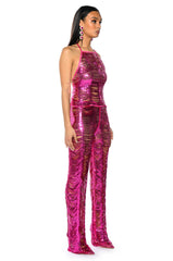 SENORITA EMBELLISHED HALTER TOP