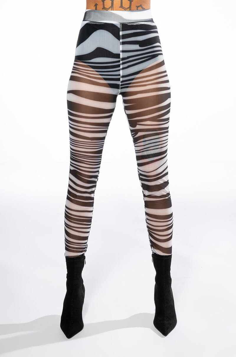 SET YOU STRAIGHT MESH LEGGING
