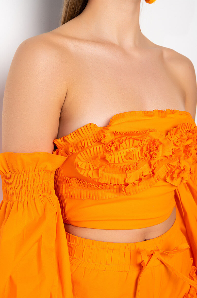 SEYCHELLES OFF THE SHOULDER LONG SLEEVE BLOUSE