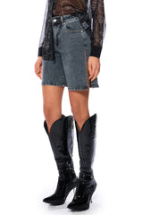 SHADED BERMUDA DENIM SHORT