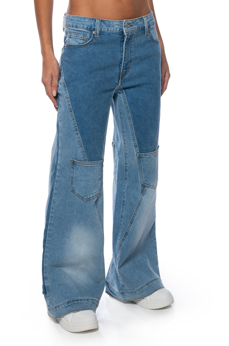 SHADES OF BLUE RELAXED FIT JEANS