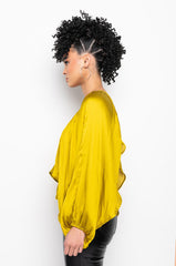 SHAYLA DEEP V BLOUSE