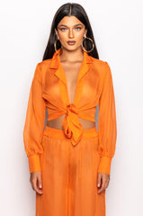 KEILANI TIE FRONT BLOUSE