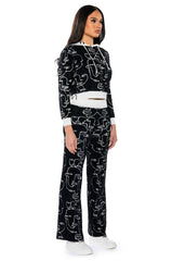 SHE'S GIVING ART REVERSIBLE WIDE LEG KNIT PANT