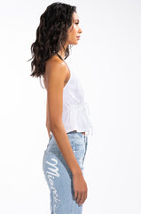 SHILOH TIE FRONT HALTERNECK TOP