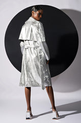 KAIVE SILVER TRENCH COAT
