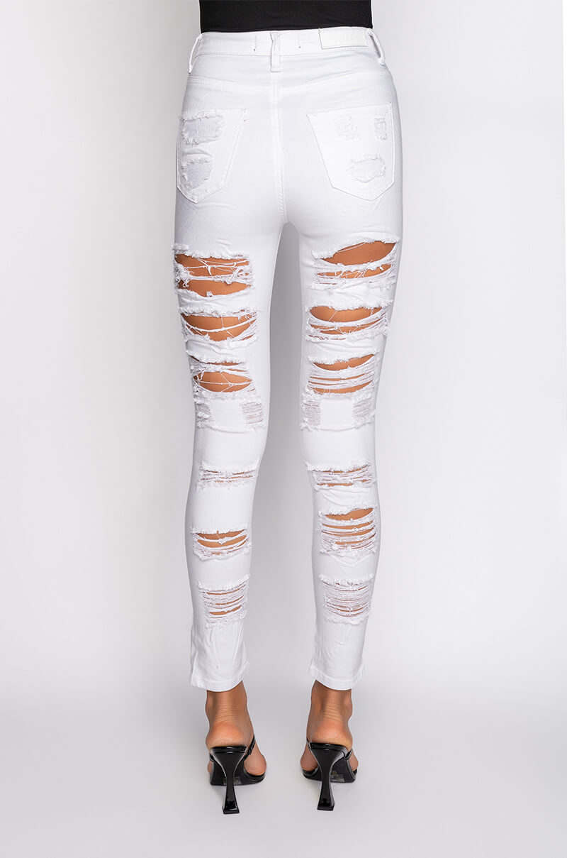SHOW ME BABY DISTRESSED SKINNY JEANS