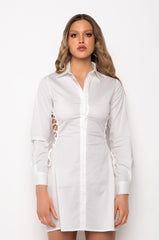 CASSIE BUTTON UP MINI DRESS