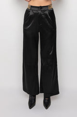 SIL VOUS PLAIT CHAIN DETAIL PALAZZO PANT