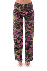 PRINTED CAMO CARGO PANT