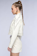 AZALEA WANG SILVIA STUDDED MOTO JACKET