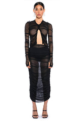 SIMPLE BLISS MESH MAXI SKIRT