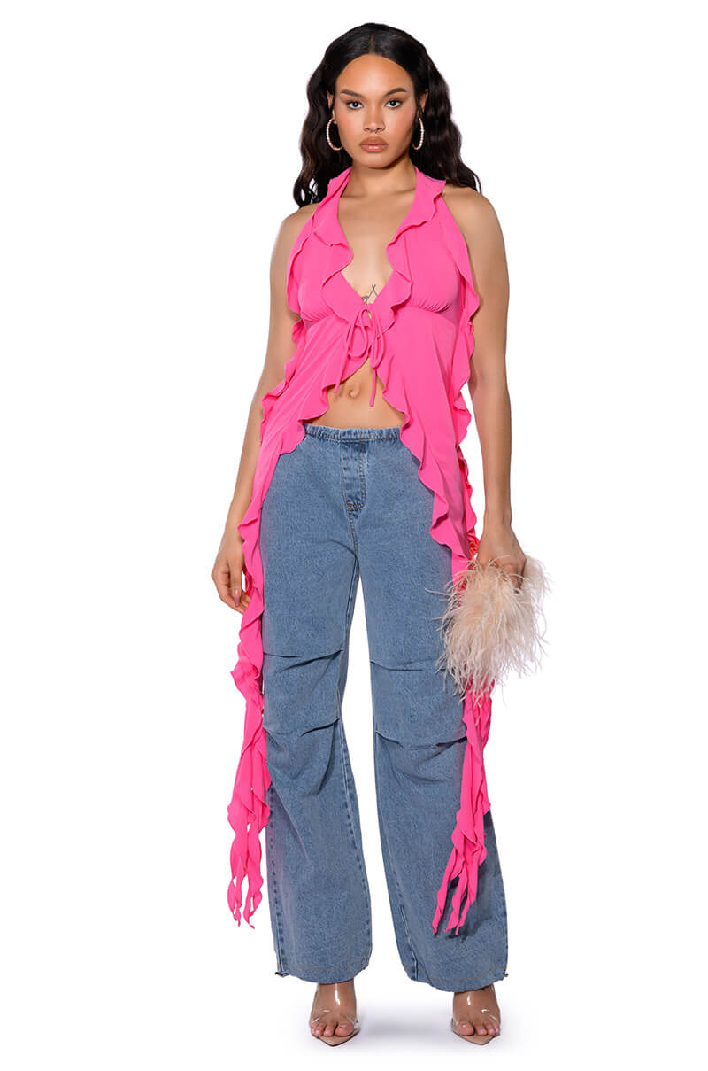 SKATER GIRL DENIM DRAWSTRING PANT