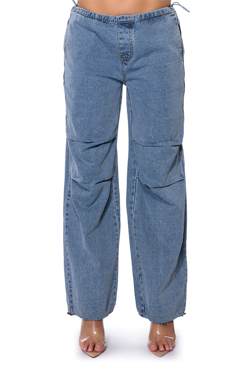 SKATER GIRL DENIM DRAWSTRING PANT