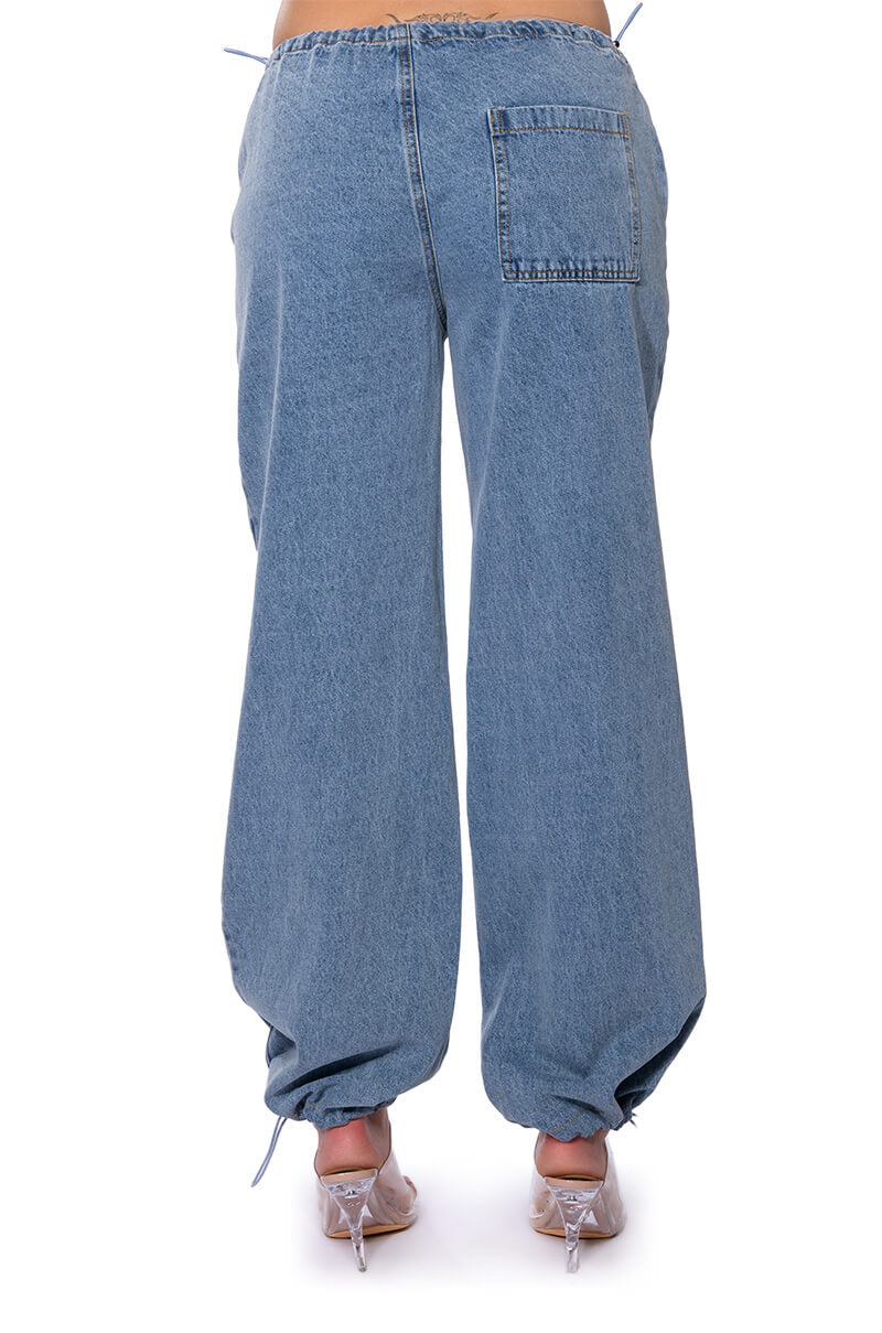 SKATER GIRL DENIM DRAWSTRING PANT