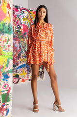 SKYART X AKIRA BUTTON UP MINI DRESS