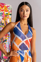SKYART X AKIRA HALTER TOP MESH BODYSUIT