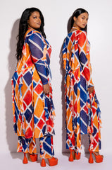 SKYART X AKIRA MAXI RUFFLE CARDIGAN