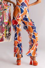 SKYART X AKIRA WIDE LEG RUFFLE LEGGINGS