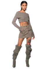 SKYLER POCKET FRONT MINI SKIRT