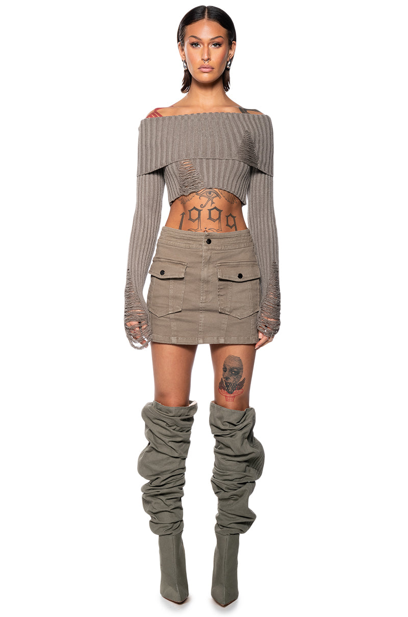 SKYLER POCKET FRONT MINI SKIRT