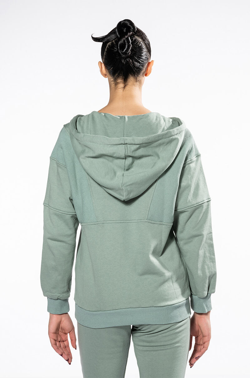 SKY'S THE LIMIT OVERSIZED HALF ZIP SWEATSHIRT