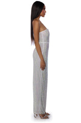 SLEEK AND SEXY RHINESTONE MAXI DRESS