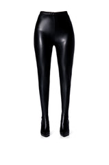 AZALEA WANG KAYKAY SEXY STILETTO SLIM BOOT PANT IN BLACK STRETCH