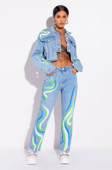 SMOOTH SWIRLIN' STRAIGHT JEANS