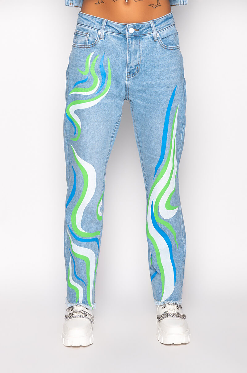 SMOOTH SWIRLIN' STRAIGHT JEANS