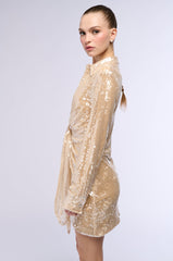 SNATCHED SEQUIN MIDI DRESS