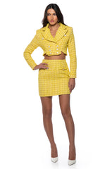 SO CHER TWEED MINI SKIRT SET