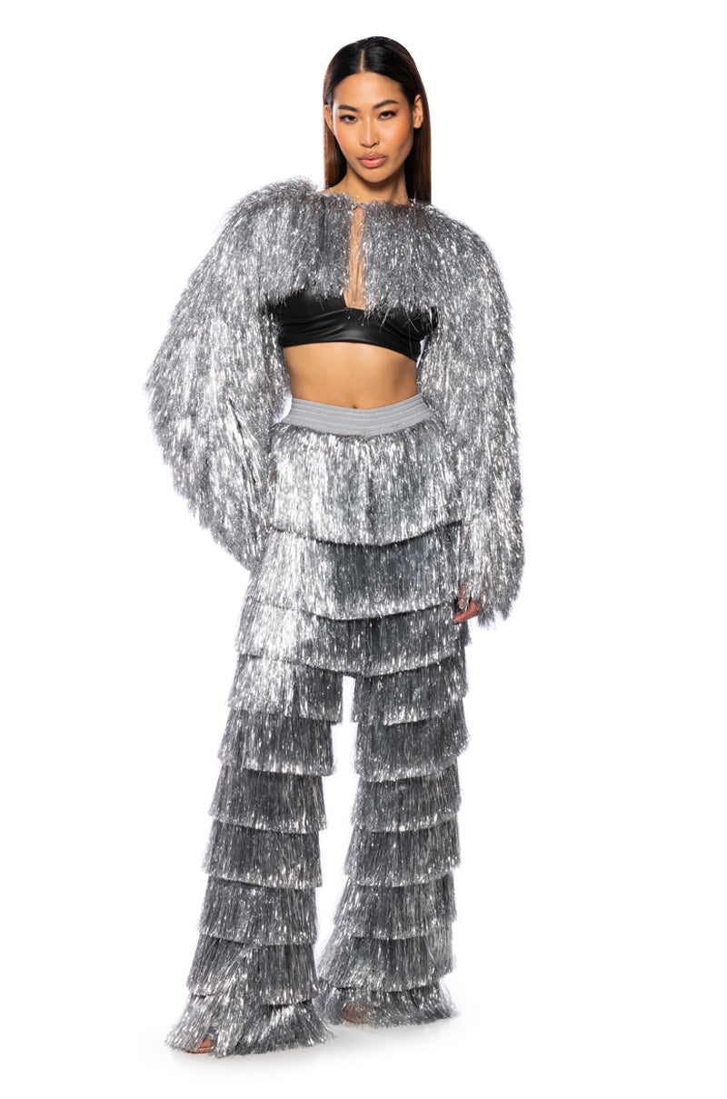 SO FANCY METALLIC FRINGE PANT