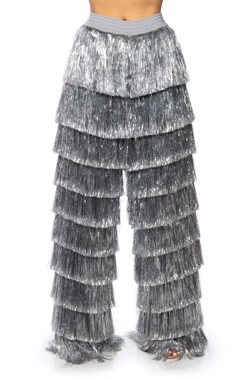 SO FANCY METALLIC FRINGE PANT