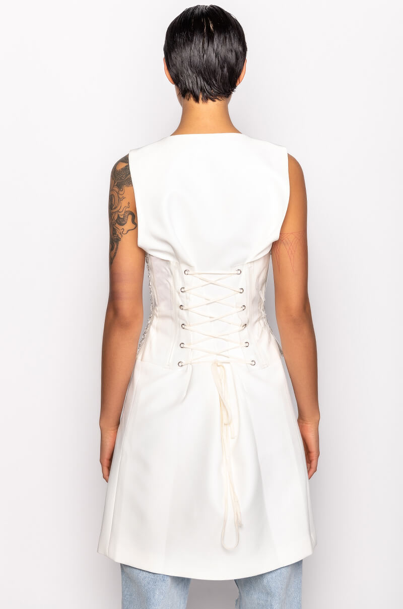 SO UNBELIEVABLE RHINESTONE CLEAR CORSET