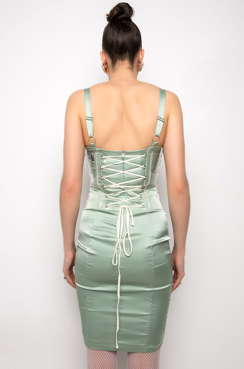 SO UNBELIEVABLE RHINESTONE CLEAR CORSET