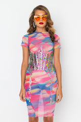 SO UNBELIEVABLE RHINESTONE CLEAR CORSET