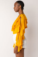 SOAK UP THE SUN CASCADING SLEEVES VNECK BODYSUIT