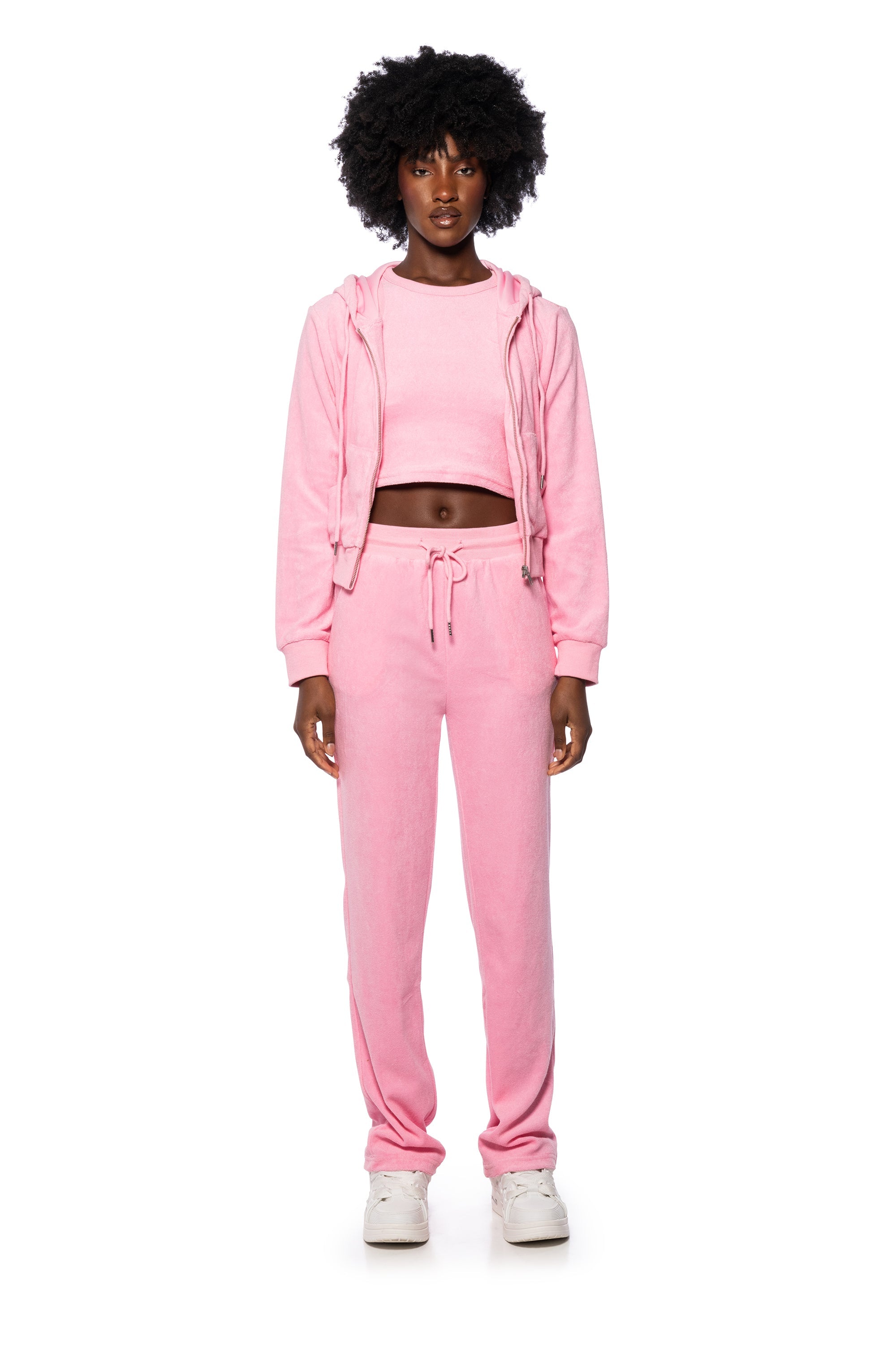 SOFT SPOT LONGSLEEVE ZIP UP HOODIE