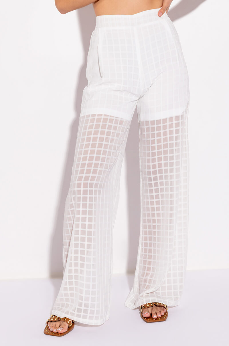 SOHO CHIFFON WIDE LEG PANTS