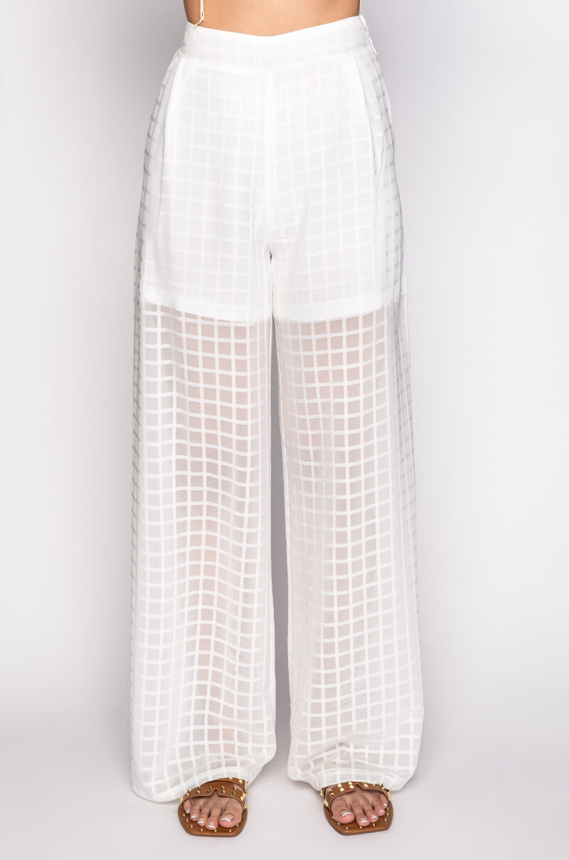 SOHO CHIFFON WIDE LEG PANTS